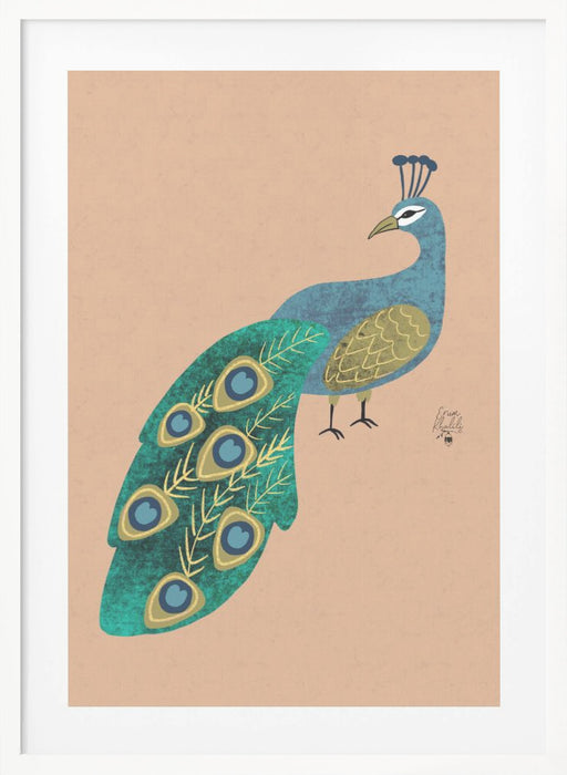 Peacock Erum Khalili.png Framed Art Modern Wall Decor