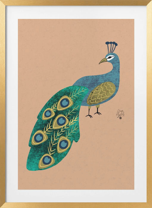 Peacock Erum Khalili.png Framed Art Modern Wall Decor