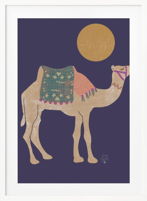 Camel and Moon   Erum Khalili.png Framed Art Modern Wall Decor