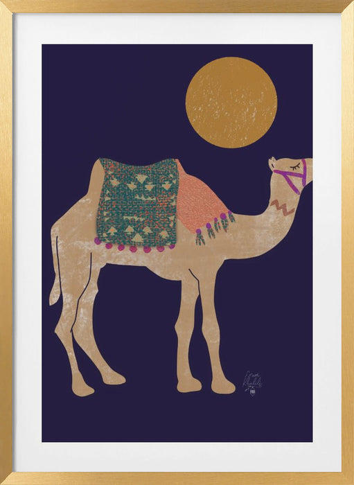 Camel and Moon   Erum Khalili.png Framed Art Modern Wall Decor