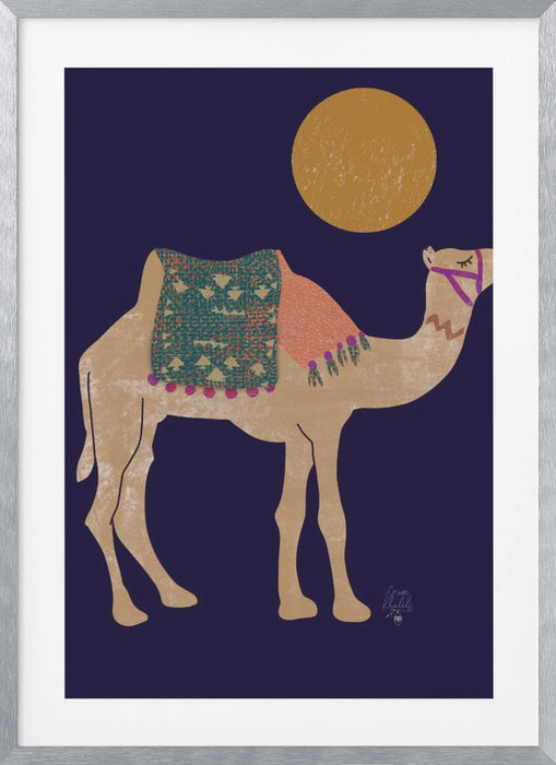 Camel and Moon   Erum Khalili.png Framed Art Modern Wall Decor