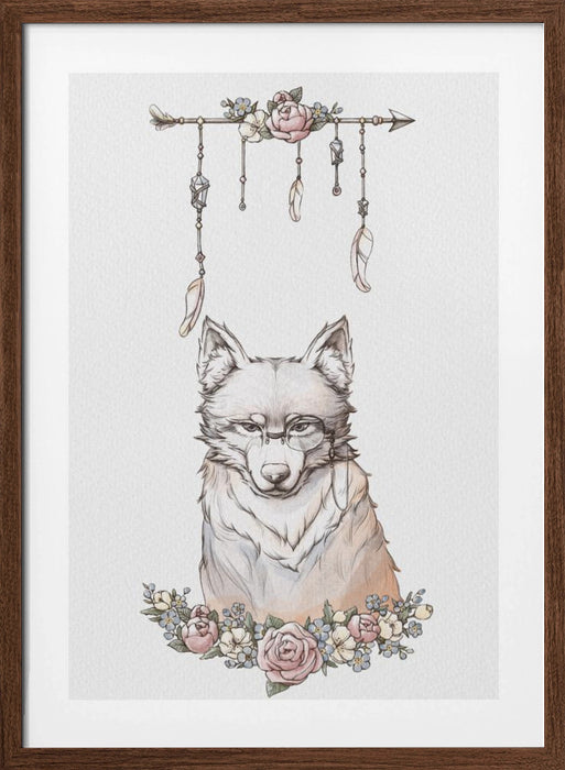 Wolf Art Framed Art Modern Wall Decor