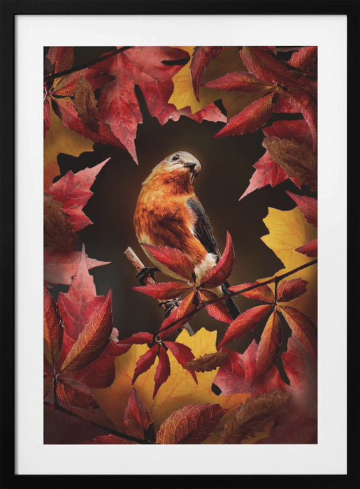 Bird Autumn Framed Art Wall Decor