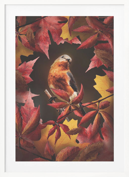 Bird Autumn Framed Art Wall Decor