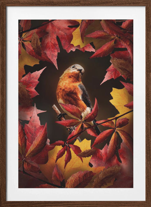 Bird Autumn Framed Art Wall Decor