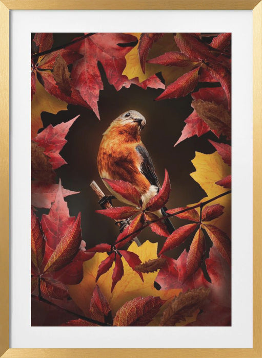 Bird Autumn Framed Art Wall Decor