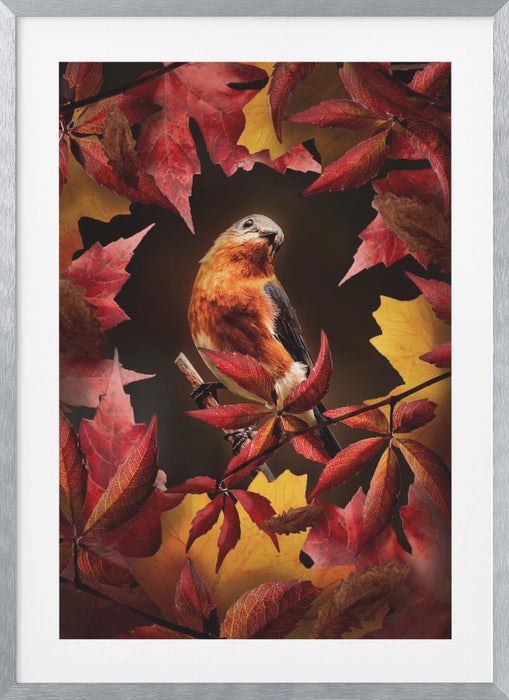 Bird Autumn Framed Art Wall Decor