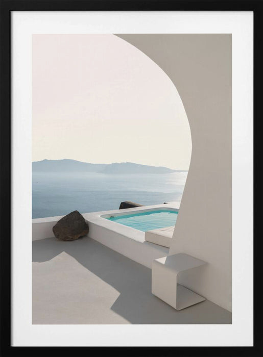 Aenaon Seaview Villa Framed Art Modern Wall Decor