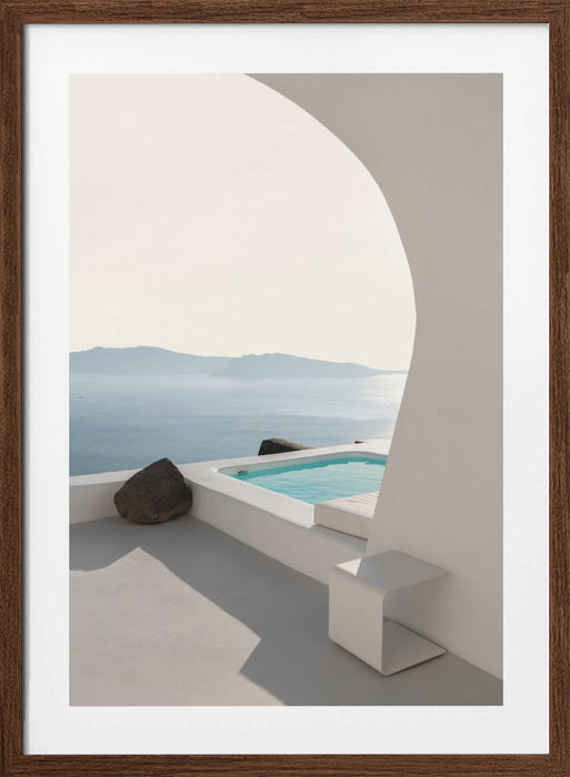 Aenaon Seaview Villa Framed Art Modern Wall Decor