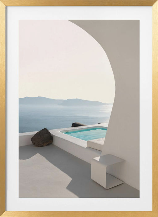 Aenaon Seaview Villa Framed Art Modern Wall Decor