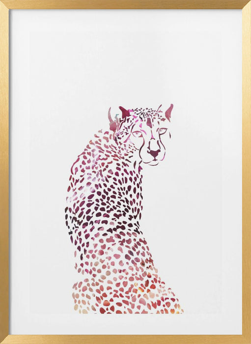 Pink Cheetah Framed Art Wall Decor