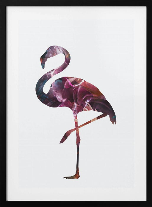 Flamingo Silhouette Framed Art Wall Decor