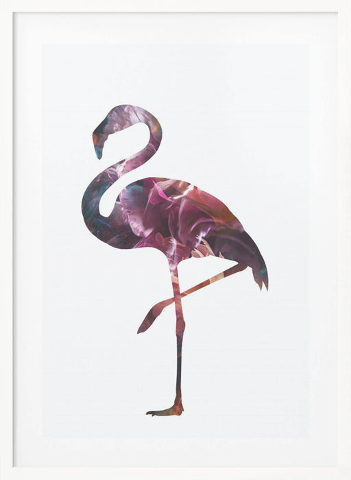 Flamingo Silhouette Framed Art Wall Decor