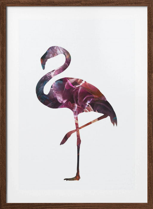 Flamingo Silhouette Framed Art Wall Decor