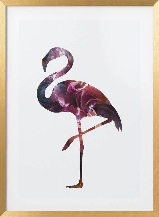 Flamingo Silhouette Framed Art Wall Decor