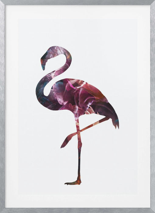 Flamingo Silhouette Framed Art Wall Decor