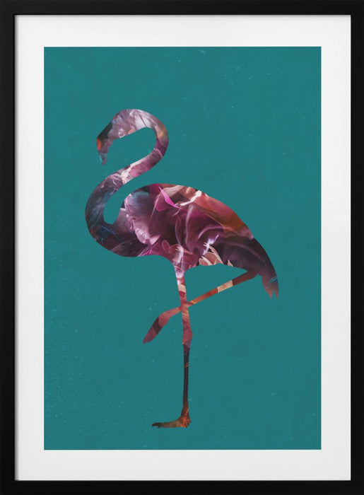 Flamingo Pink and Green Framed Art Wall Decor