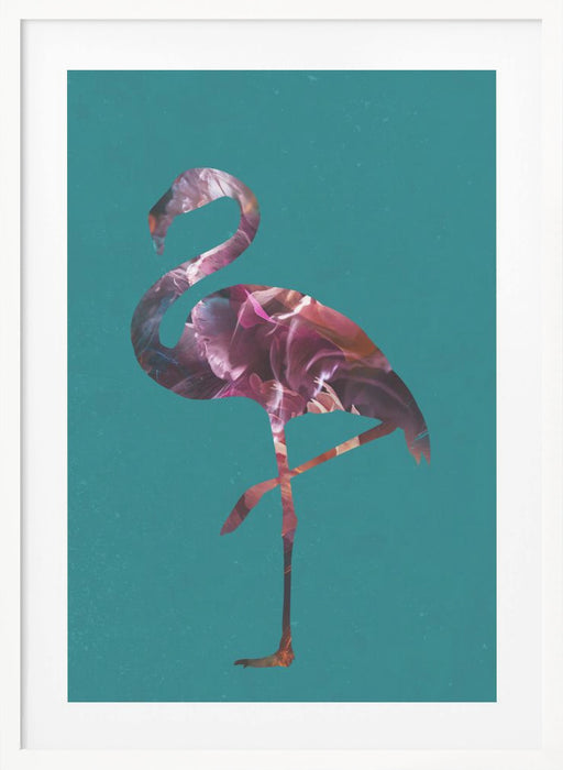 Flamingo Pink and Green Framed Art Wall Decor