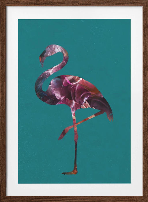 Flamingo Pink and Green Framed Art Wall Decor