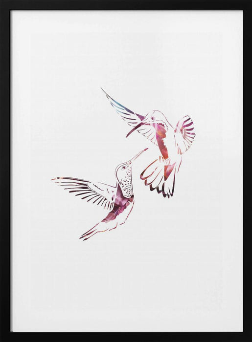 Colourful Hummingbirds Framed Art Modern Wall Decor