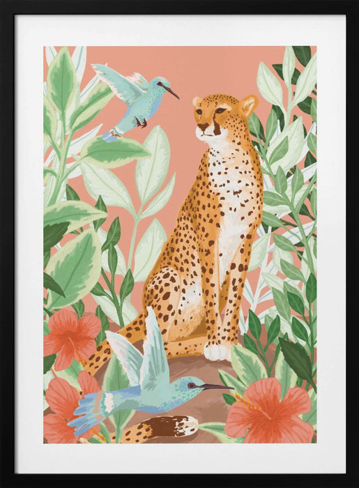 Tropic Cheetah Framed Art Wall Decor