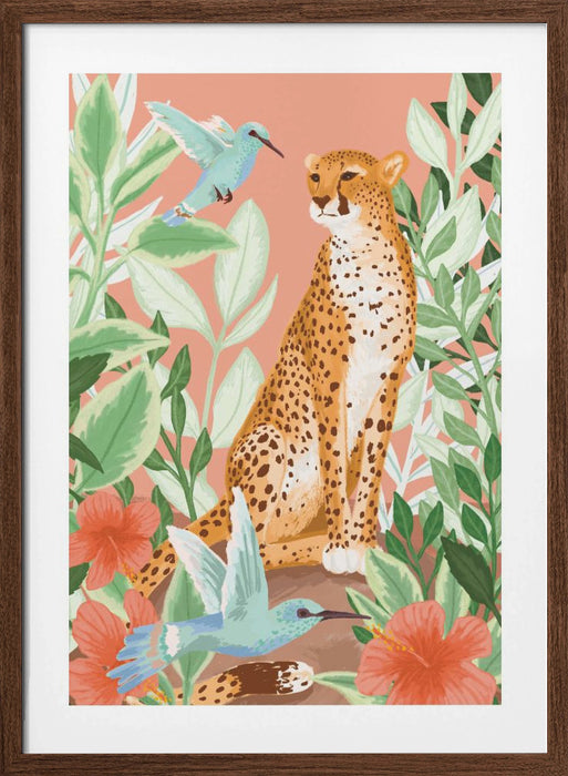 Tropic Cheetah Framed Art Wall Decor