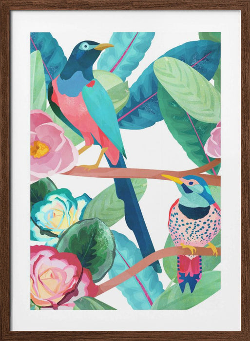 Birds of Spring Framed Art Wall Decor