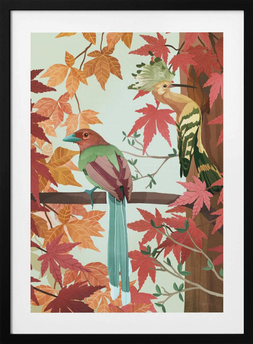 Birds of Autumn Framed Art Wall Decor