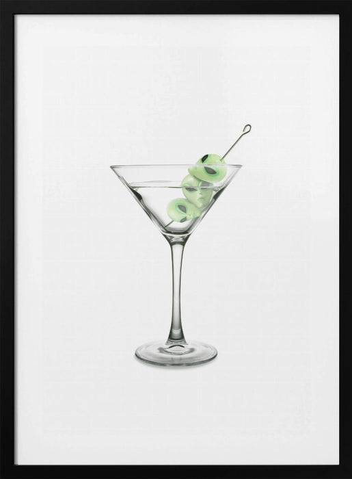 UFO Martini Framed Art Modern Wall Decor