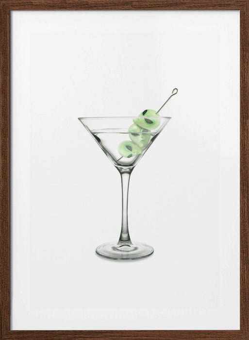 UFO Martini Framed Art Modern Wall Decor