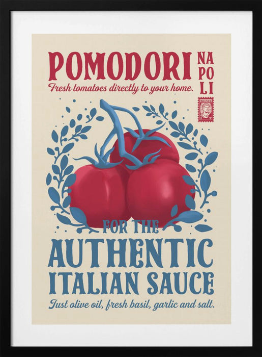 Pomodori Kitchen print Framed Art Modern Wall Decor