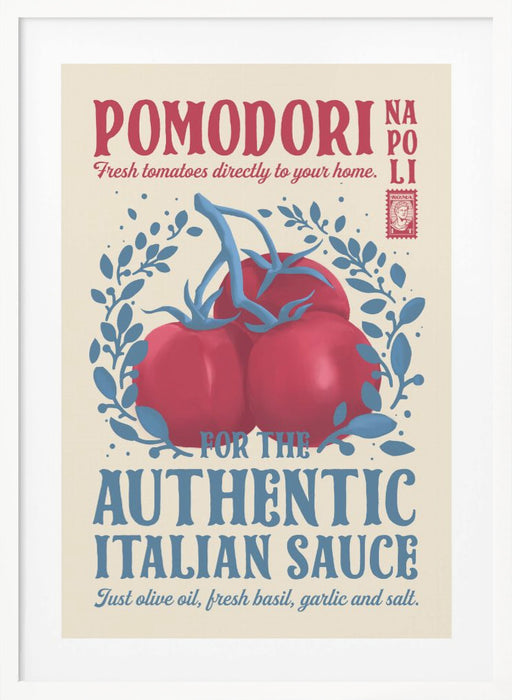 Pomodori Kitchen print Framed Art Modern Wall Decor