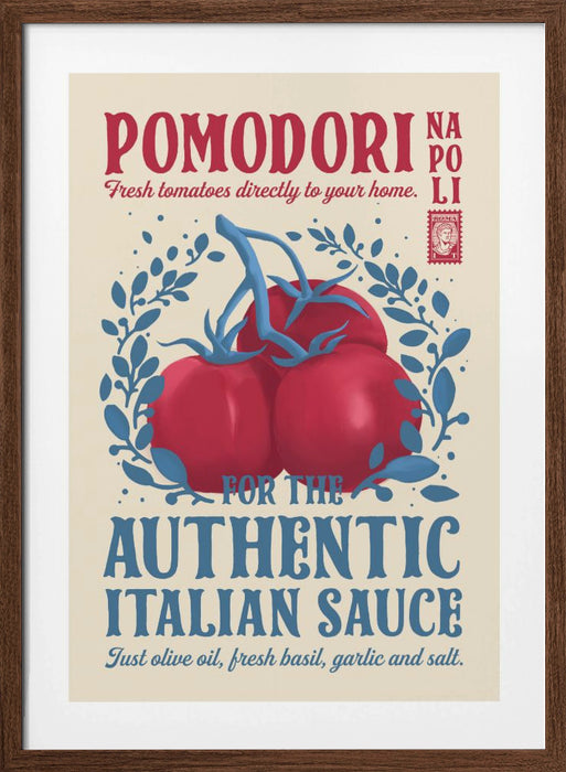 Pomodori Kitchen print Framed Art Modern Wall Decor