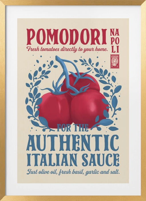 Pomodori Kitchen print Framed Art Modern Wall Decor