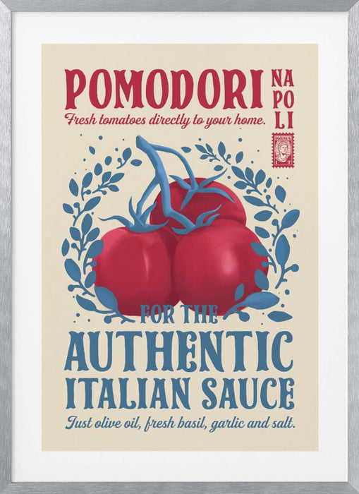 Pomodori Kitchen print Framed Art Modern Wall Decor