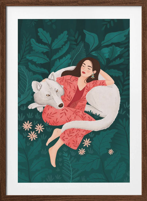 Polar Wolf Framed Art Wall Decor