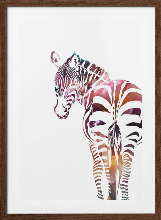 Zebra Silhouette Framed Art Wall Decor