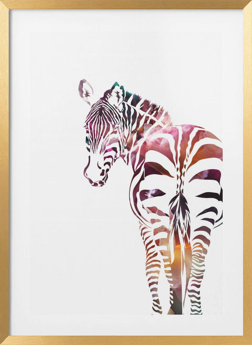 Zebra Silhouette Framed Art Wall Decor