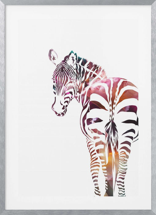 Zebra Silhouette Framed Art Wall Decor