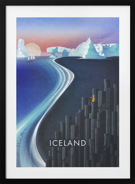 Iceland Framed Art Modern Wall Decor