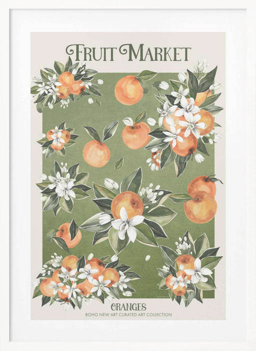 Fruit Peach Framed Art By Bohonewart Modern Wall Decor