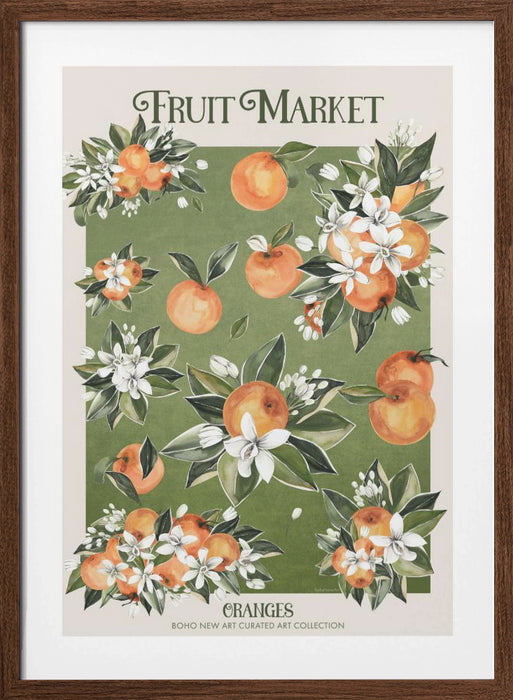 Fruit Peach Framed Art By Bohonewart Modern Wall Decor