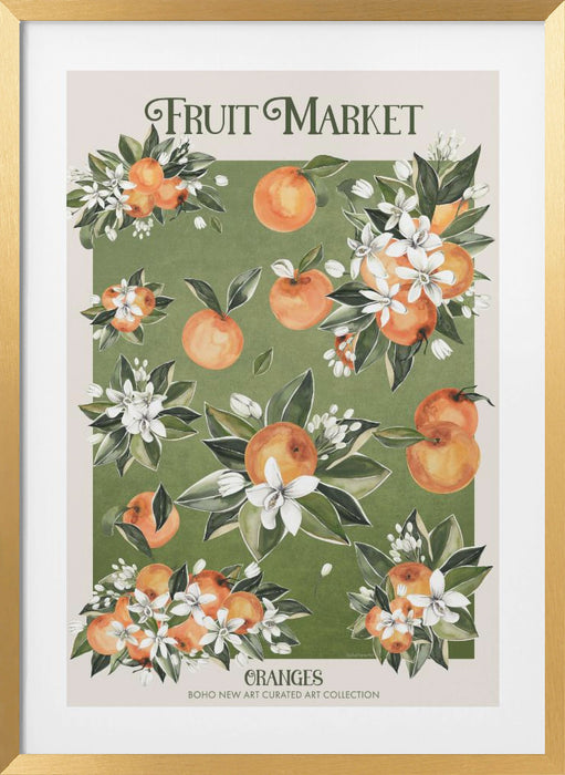 Fruit Peach Framed Art By Bohonewart Modern Wall Decor