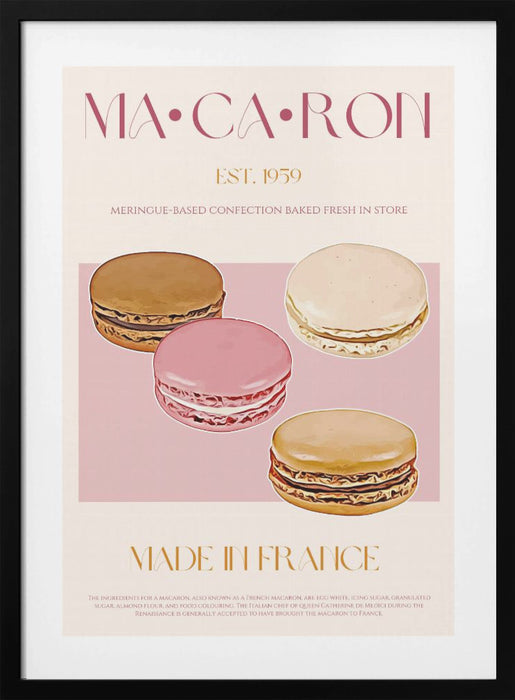 Macaron Print Framed Art Wall Decor