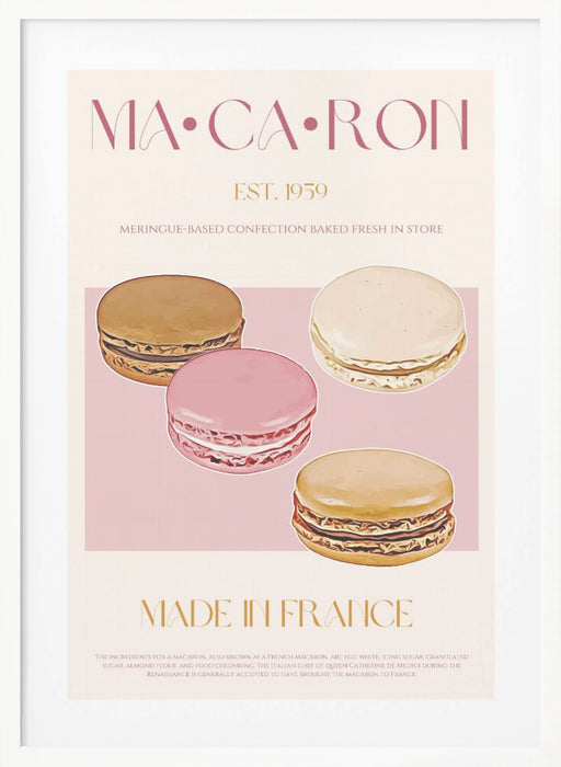 Macaron Print Framed Art Wall Decor