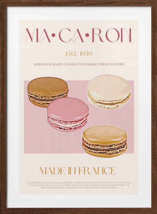 Macaron Print Framed Art Wall Decor