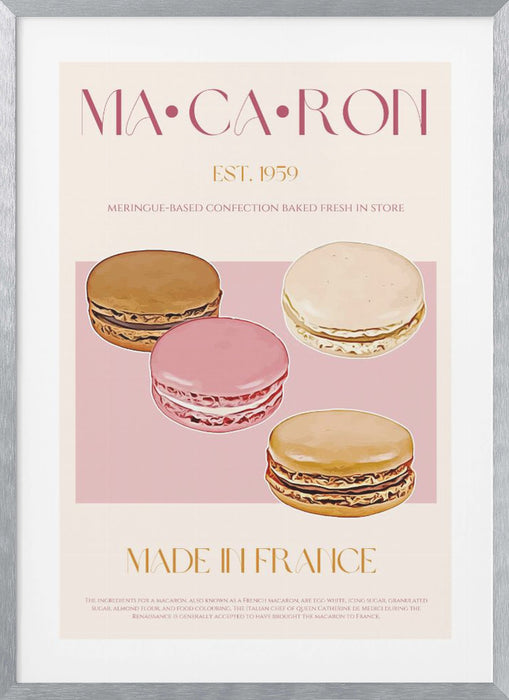 Macaron Print Framed Art Wall Decor