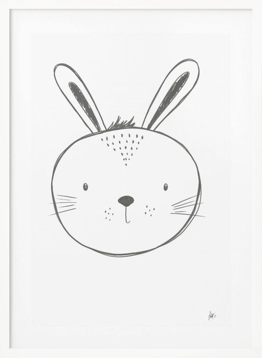 Bunny Framed Art Modern Wall Decor