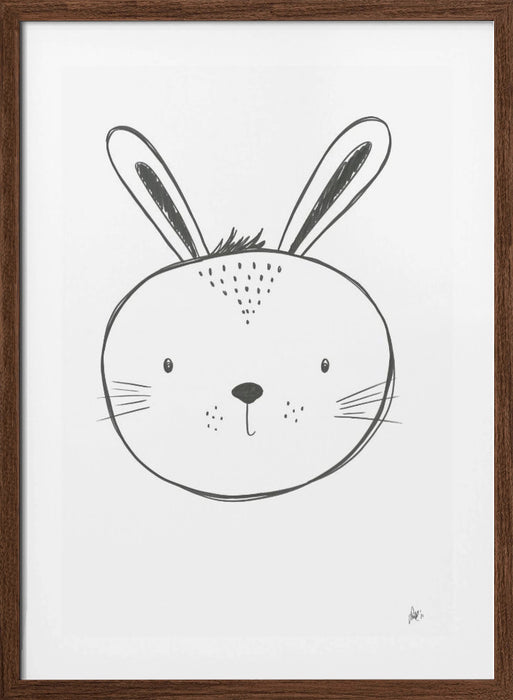 Bunny Framed Art Modern Wall Decor