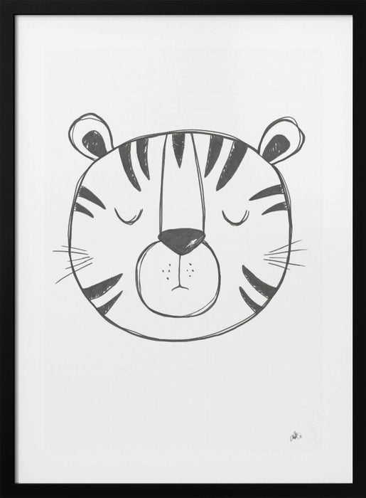 Tiger Framed Art Modern Wall Decor